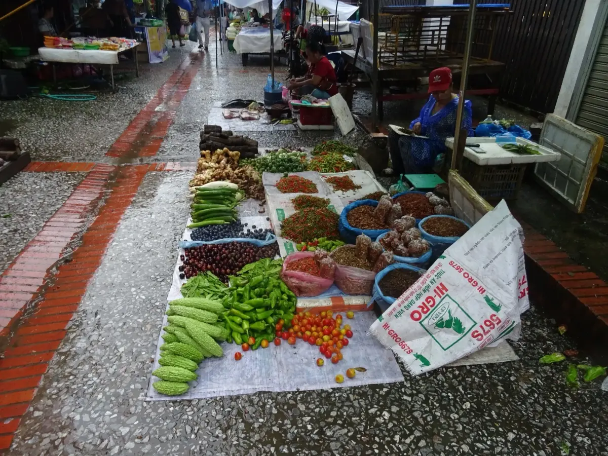 Food stall at the Luang Prabang Morning Market